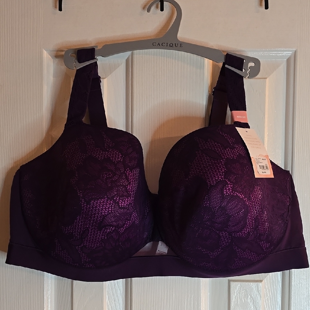 Cacique Deep Purple Lace Bra